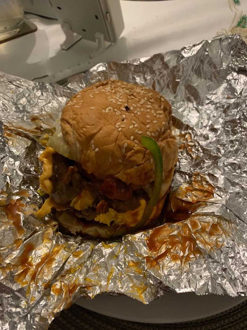 Five Guys Bacon Cheeseburger Overload