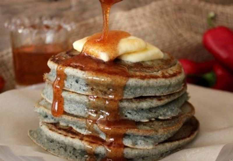 Blue Corn Piñon Pancakes
