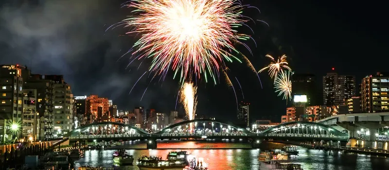 Witnessing the Sumida River Fireworks