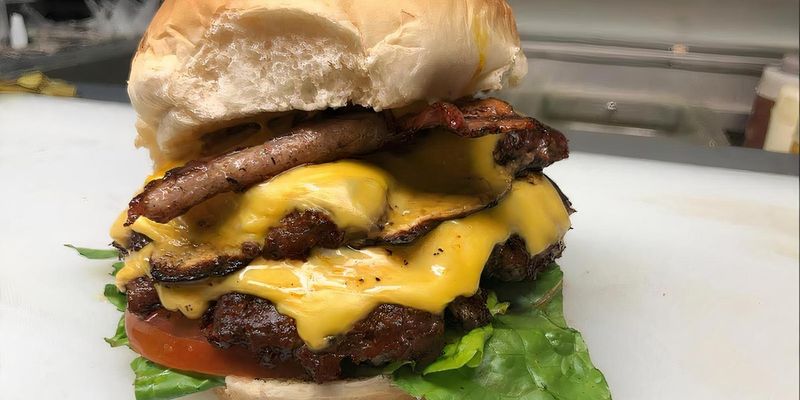 Double Giant Burger For Serious Eaters Only