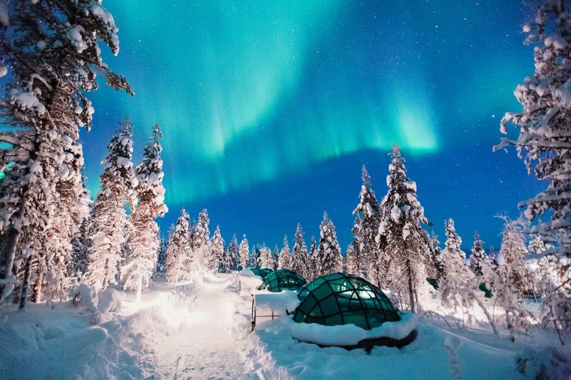 Kakslauttanen Arctic Resort's Glass Igloo Spa