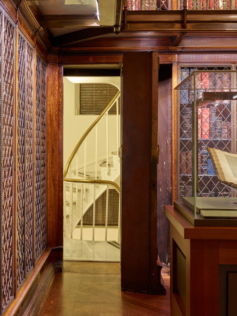 Morgan Library & Museum (NYC) — Hidden Stairs behind Bookcases