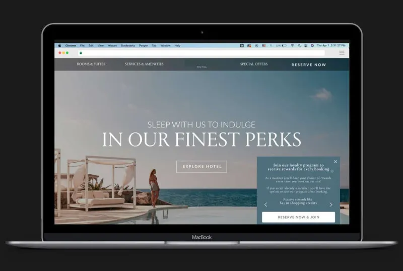 Join the hotel's free loyalty program and book the Member Rate