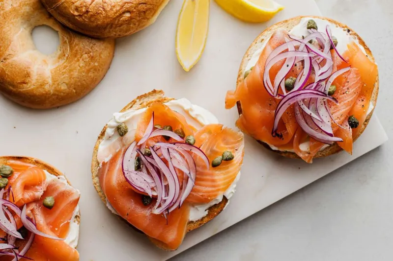 Bagel with lox & schmear