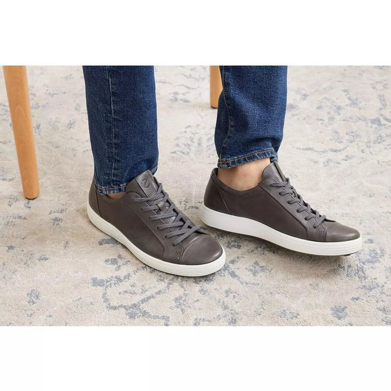ECCO Soft 7 — leather sneaker that behaves like a walker