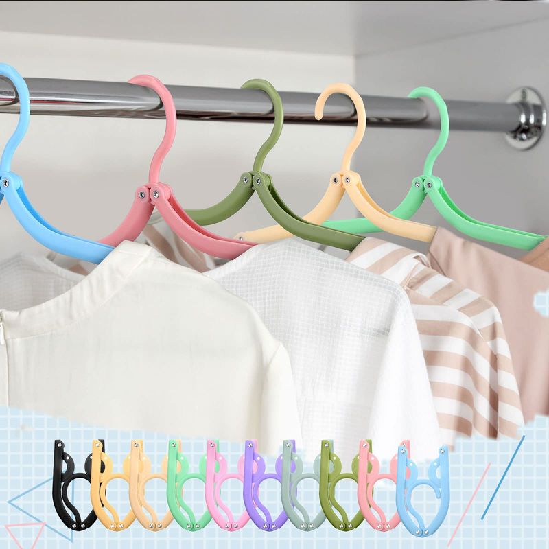 Sieral 40 Pcs Foldable Travel Hangers (Multicolor)