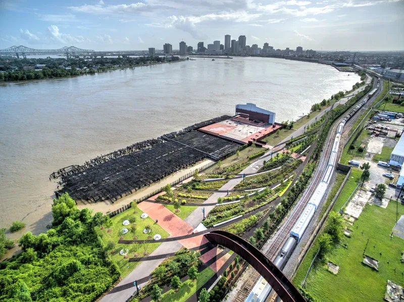 Crescent Park boardwalks (Bywater)