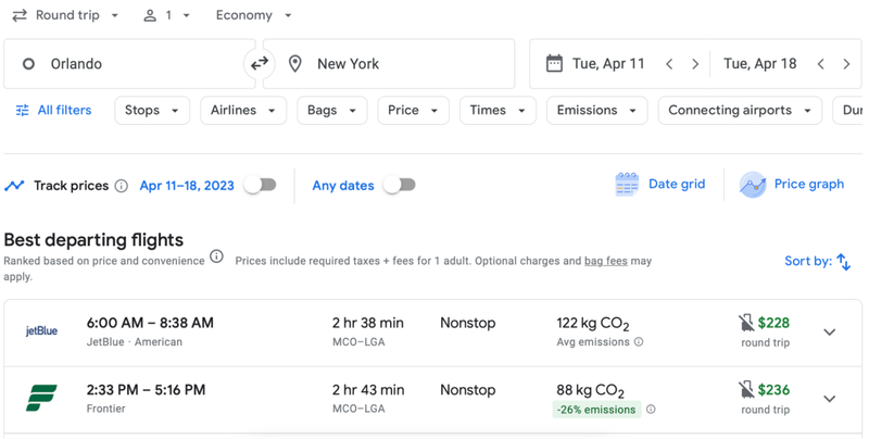 Use Google Flights Cheapest Time to Book and Price Alerts