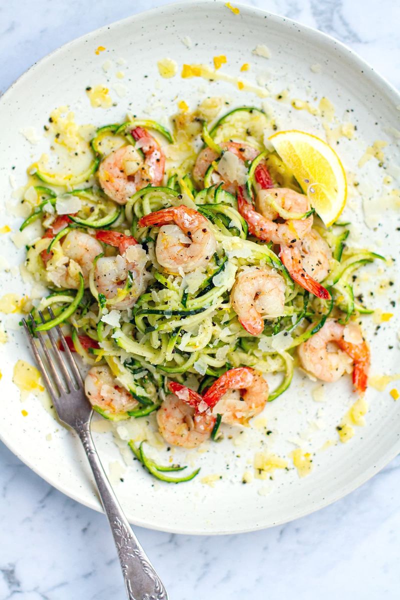 Shrimp and Zucchini Noodles (Zoodles)