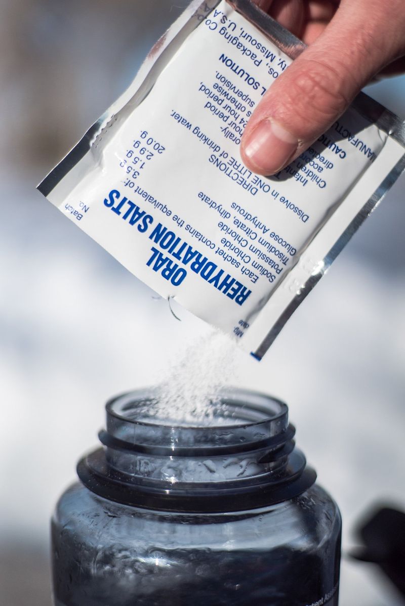 Oral rehydration salts (ORS) or electrolyte packets