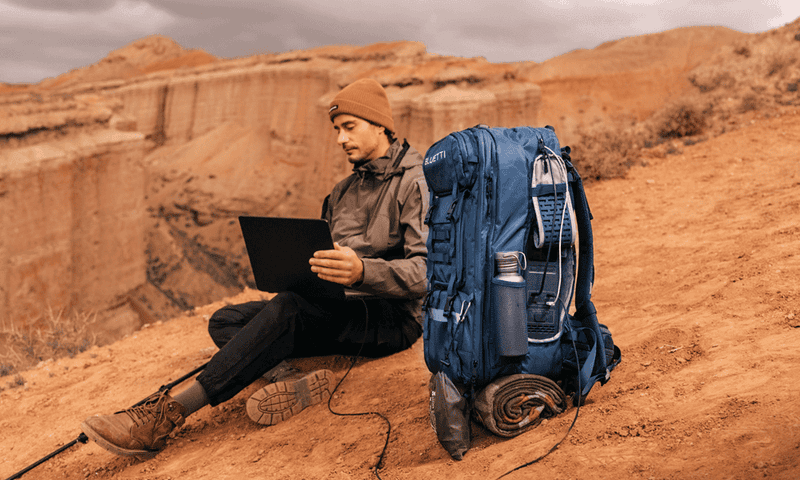 Solar-Powered Backpack Power Station