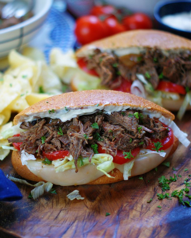 Indulge in the Mess of Debris Po'Boys