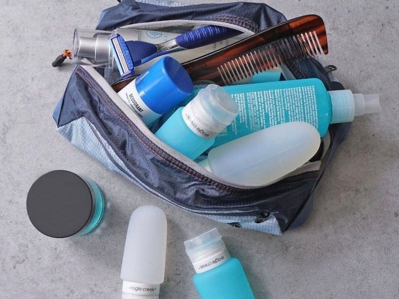 Toiletries: Travel-Sized & Leak-Proof