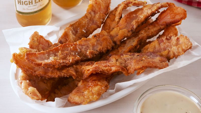 Chicken-fried bacon