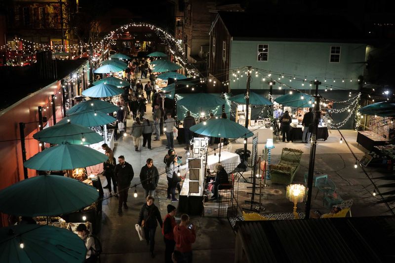 Frenchmen Street at night + Palace Market