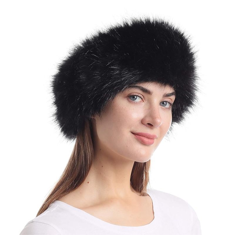 LA Carrie Faux-Fur Stretch Headband