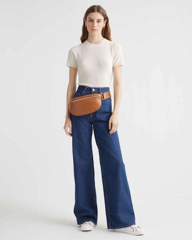 Quince Italian Pebbled Leather Sling Bag