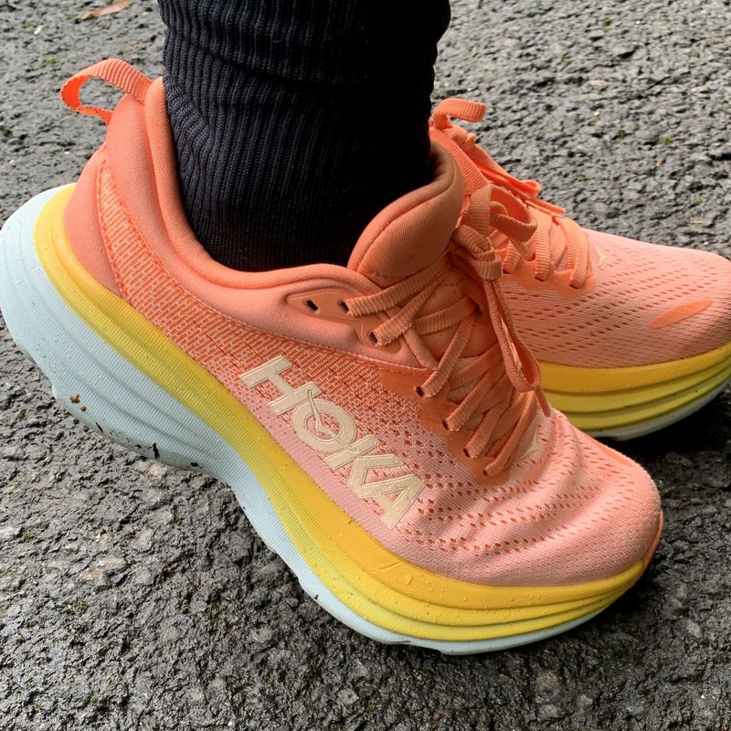 Hoka Bondi 8 — max-cushion miles on concrete