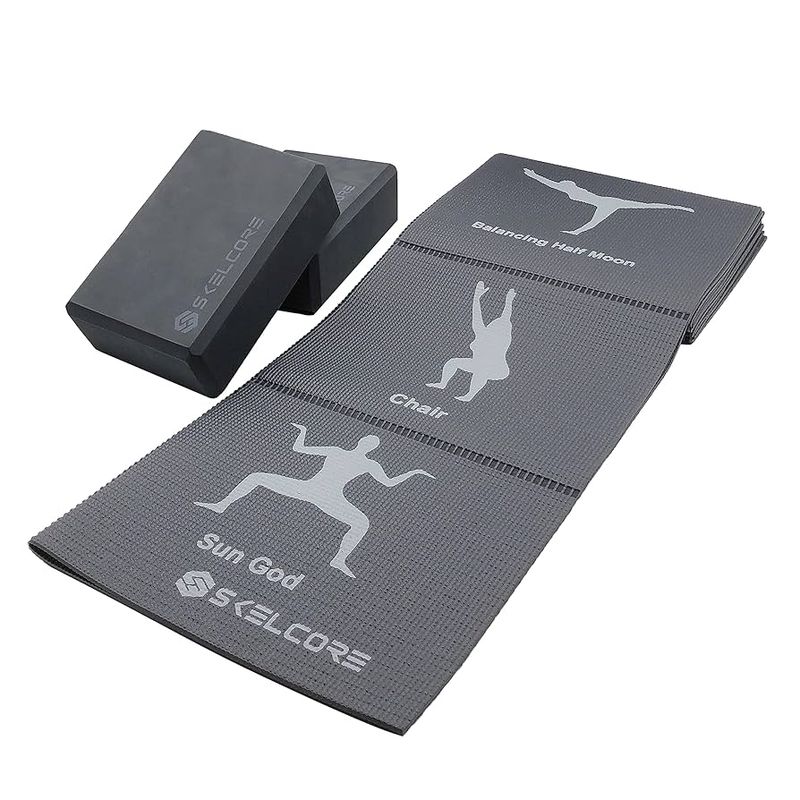 Skelcore Travel Yoga Mat & Blocks Set