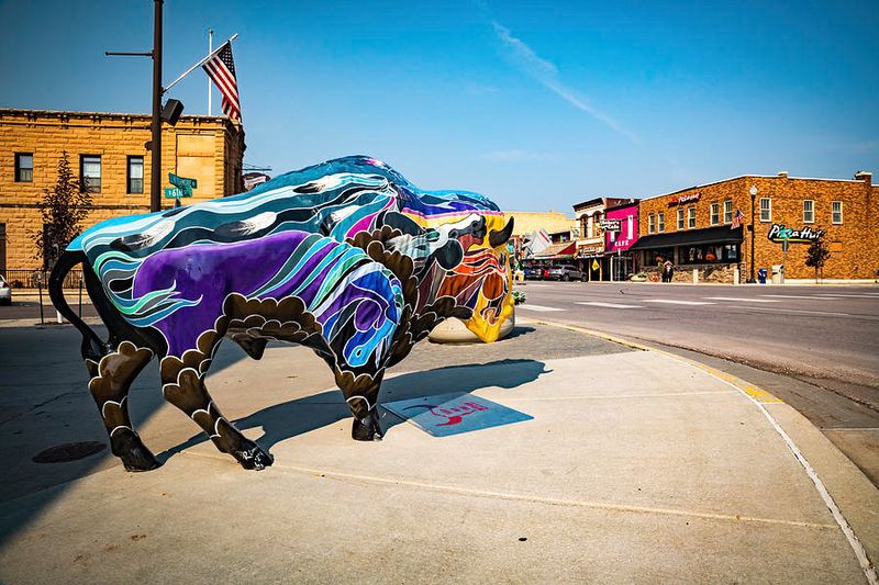 Colorful Buffalo Art Lines the Streets