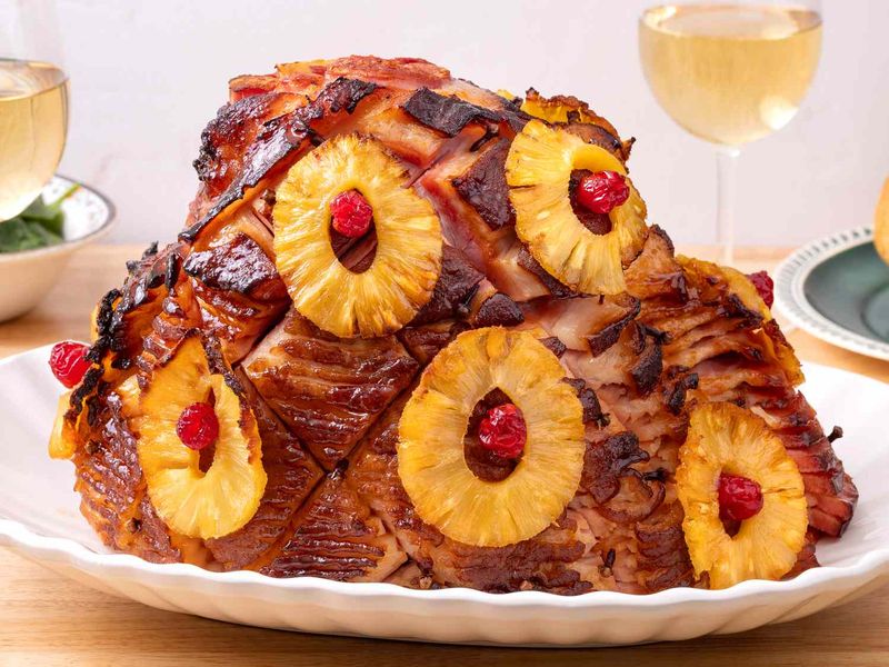Boiled Ham with Pineapple Rings