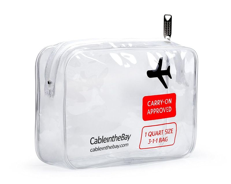 CableintheBay Airport‑Compliant Cosmetics & Toiletry Bag