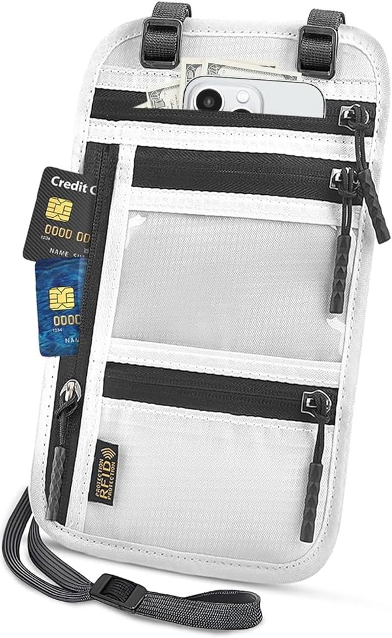 RFID-Blocking Travel Neck Pouch