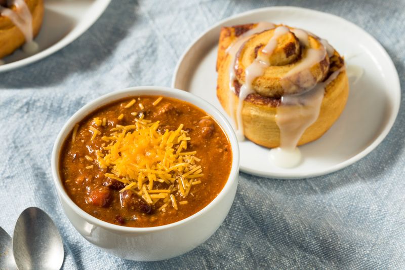 Chili with Cinnamon Rolls