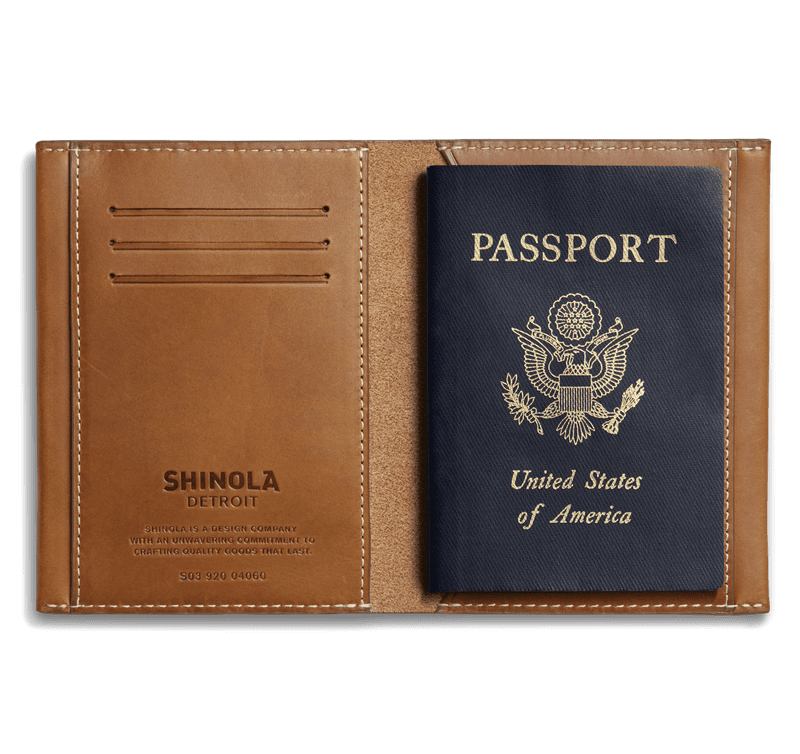 Shinola Detroit Leather Passport Wallet