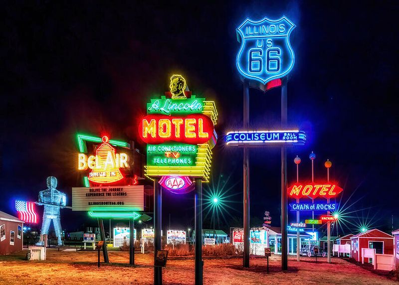 Dug-up Highway Roadside Signs on Route 66