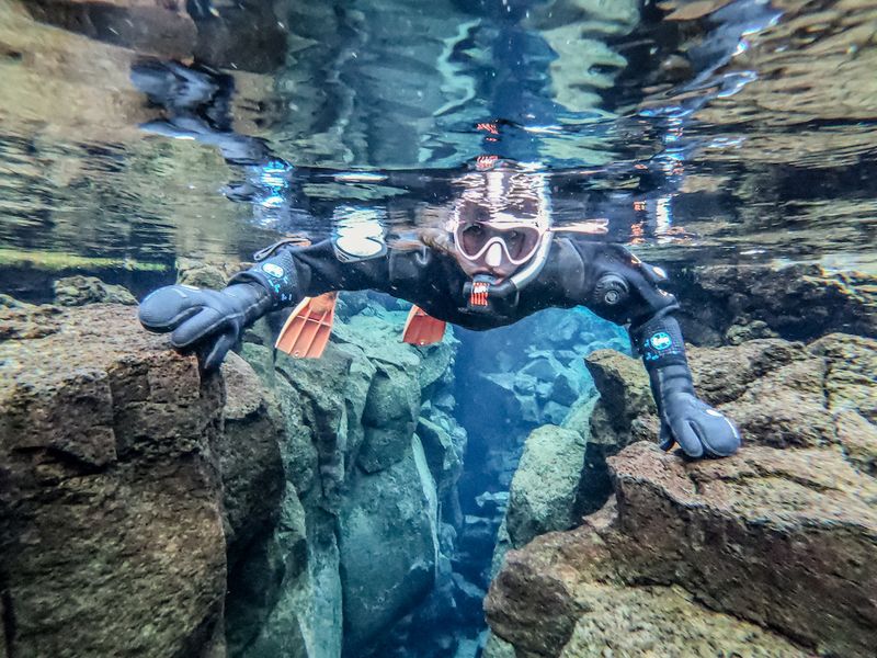 Swim Between Continents in Iceland