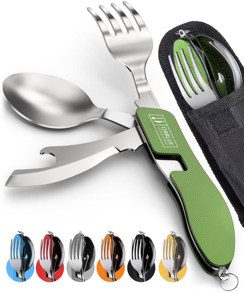Orblue 4-in-1 Foldable Utensil Set