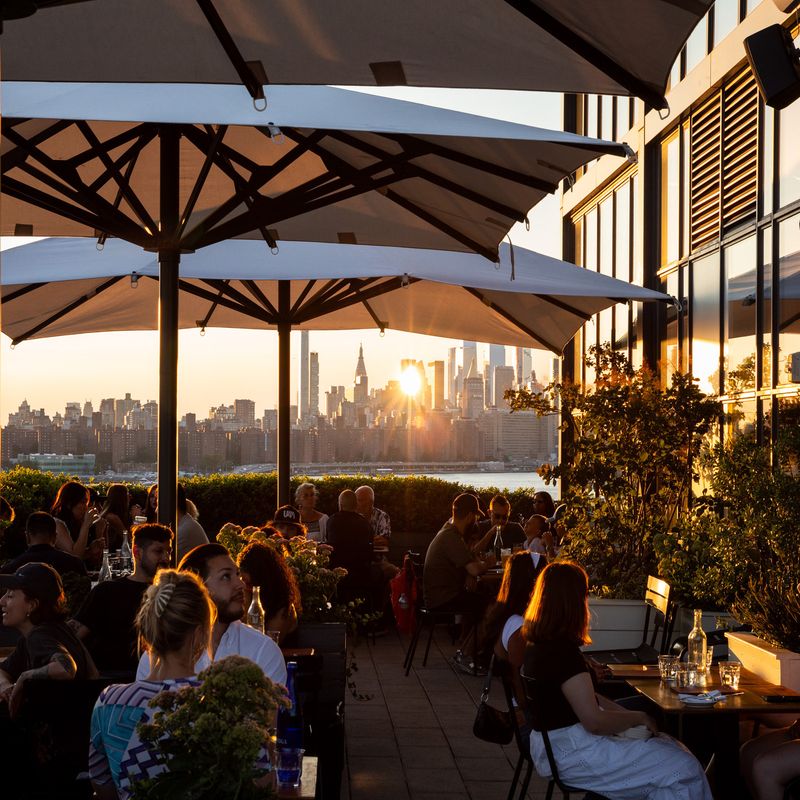 Bar Blondeau's Wythe Hotel Sunset Terrace
