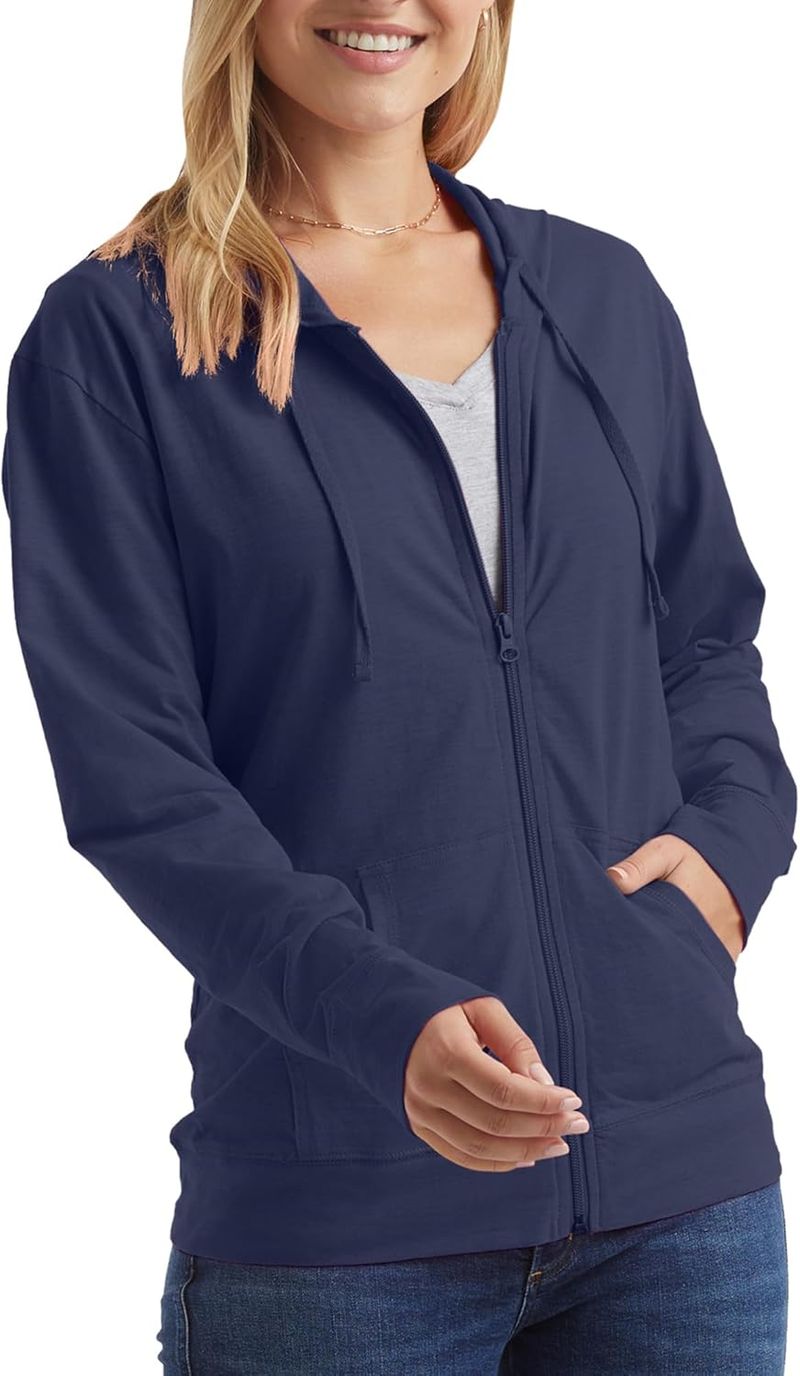 Hanes Slub Knit Full-Zip Hoodie