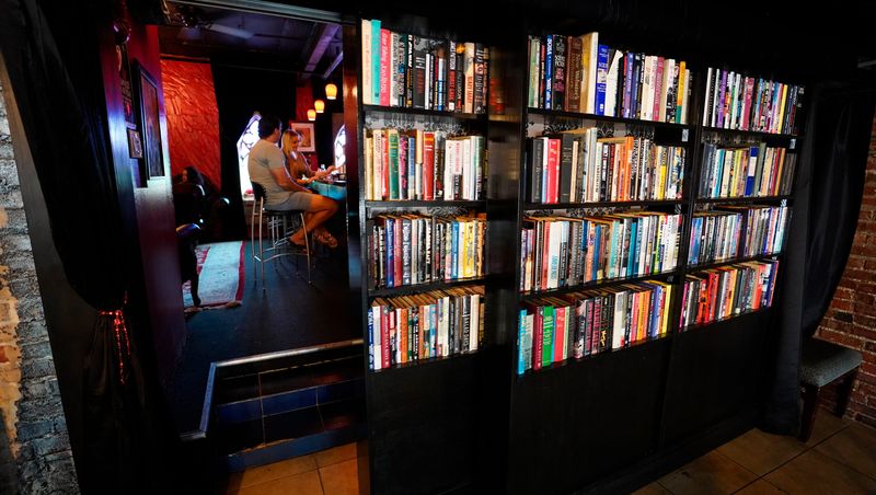 Bathroom Doors Disguised As Bookshelves