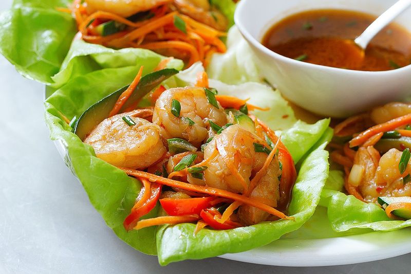Crispy Shrimp Lettuce Wraps
