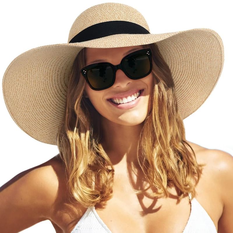 FURTALK Wide-Brim Straw Hat
