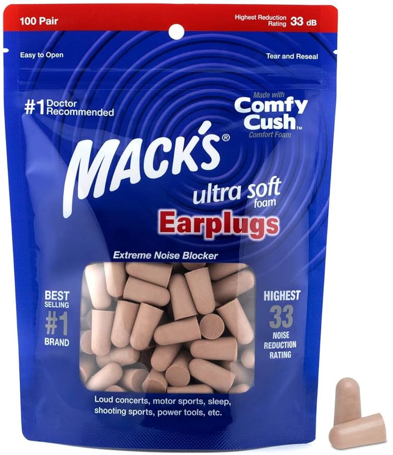 Mack’s Ultra Soft Foam Earplugs (NRR 33)