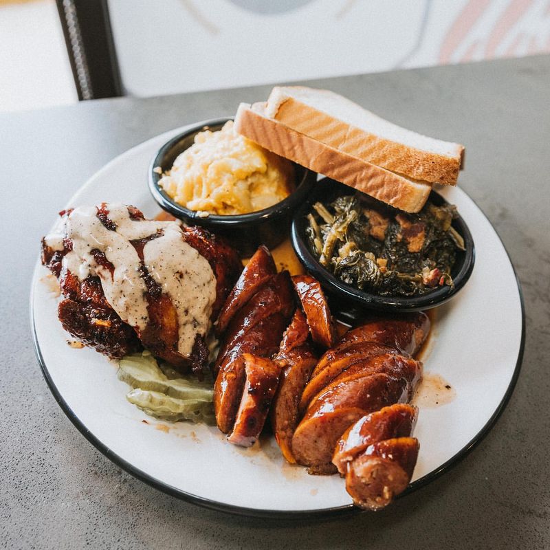 SAW's BBQ (multiple Birmingham-area locations) — Smoked Chicken with Alabama White