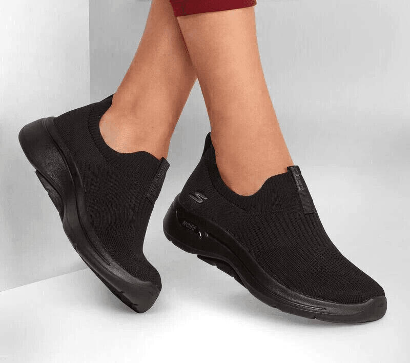 Skechers GO WALK Arch Fit 2.0 Slip-ins — hands-free + APMA-accepted