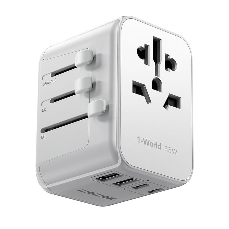 Universal Travel Adapter With Fast-Charging Ports