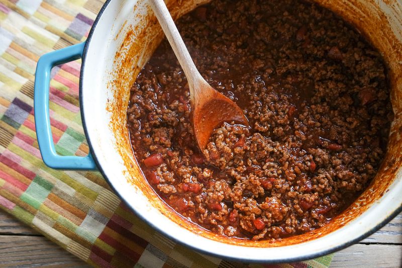 Chili con carne (no-bean style)