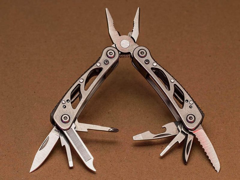 Multi-tool or knife and mini repair kit