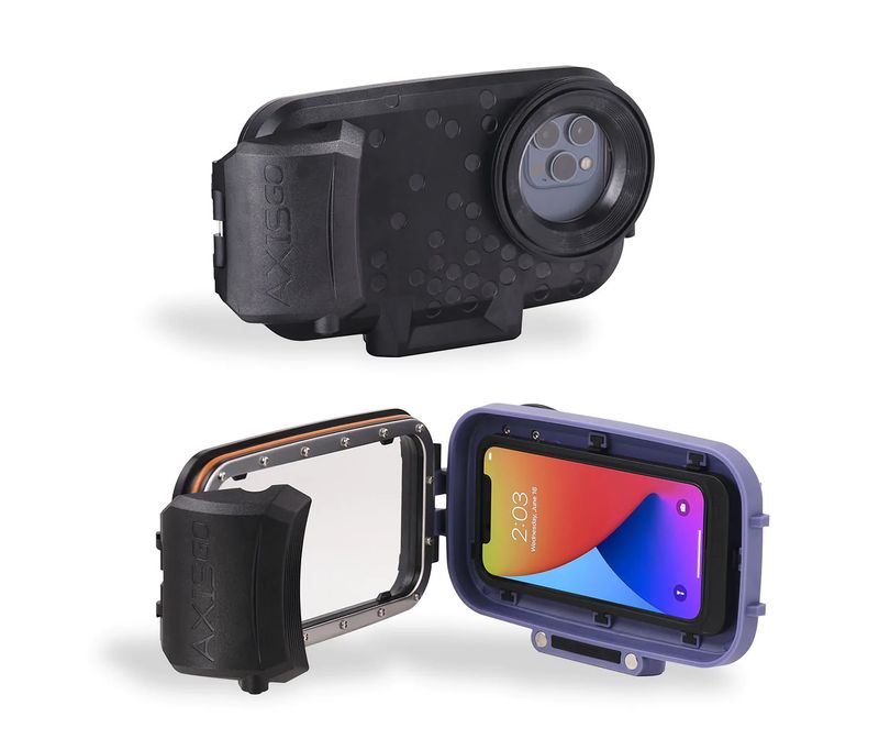 AquaTech AxisGO (iPhone X–14) — Great for surf & shallow shooting