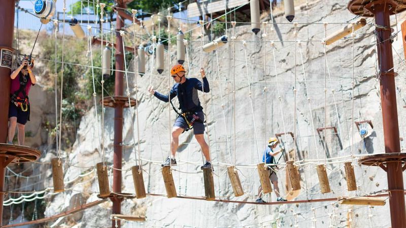 Three-story aerial course
