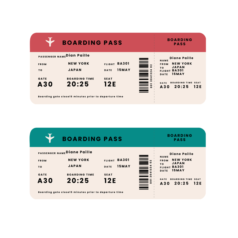 Transportation Tickets and Confirmations