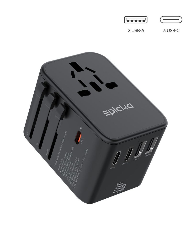 EPICKA TA-105 Pro (GaN 70W) — value pick with fast USB-C
