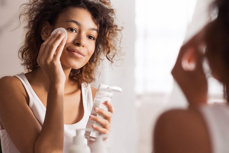 When there’s no sink, reach for micellar water (and rinse if you’re sensitive).