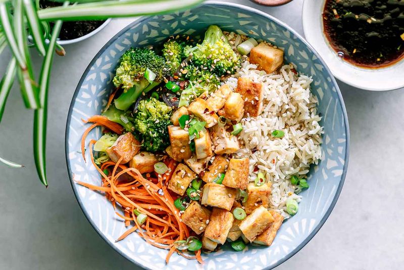 Seared Tofu and Broccoli Rice Bowl
