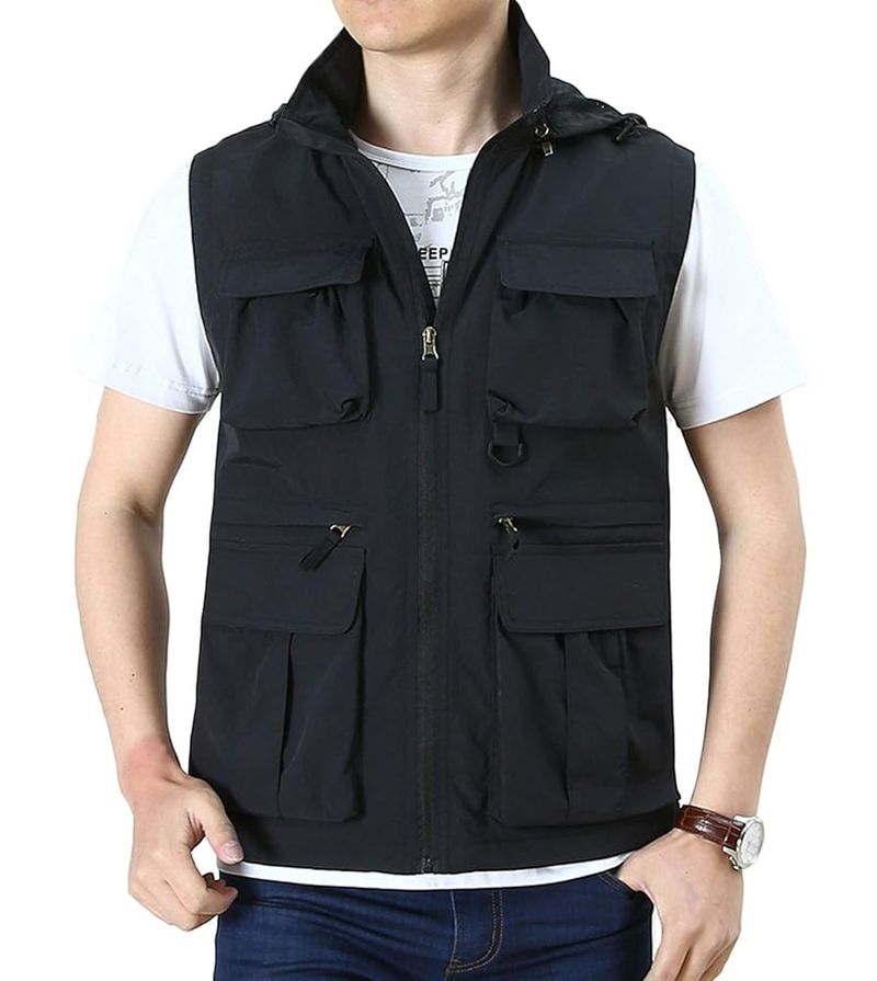 Flygo Men's Casual Cargo Vest - Budget-Friendly Explorer